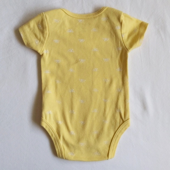 kyle & deena yellow sunshine unisex short sleeve bodysuit diaper shirt 3-6 month - Picture 6 of 6